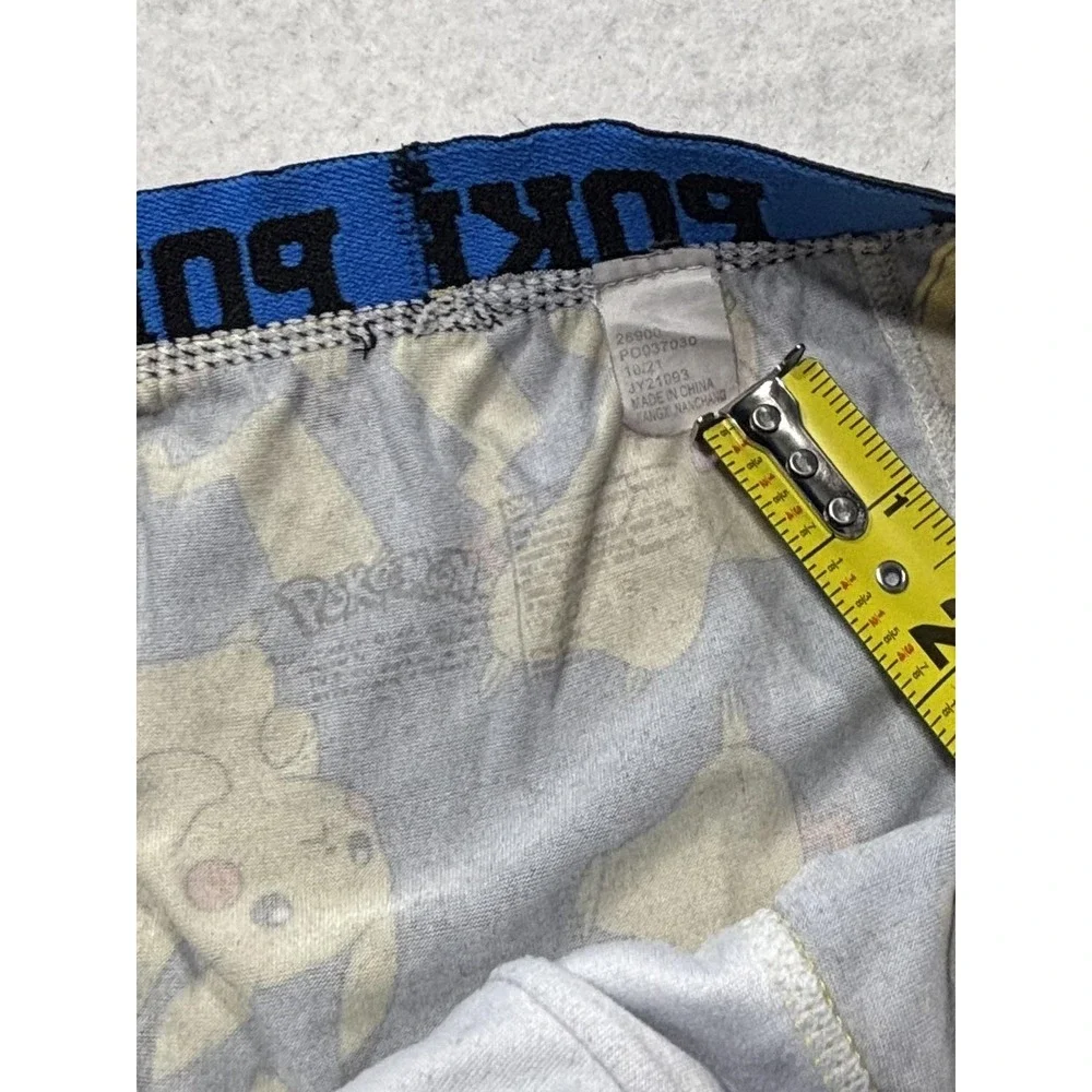Pokemon Boxer Briefs Boys 4 Gray Pikachu Print Underwear Breathable Stretch